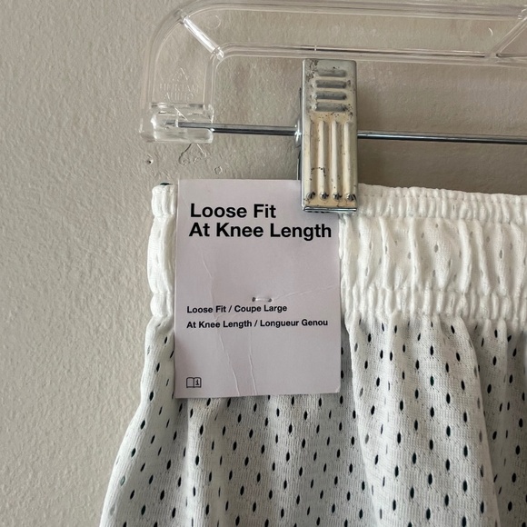 Nike Sz M Authentic Mens Practice Reversible Mesh Shorts White Green Pockets - Picture 3 of 8